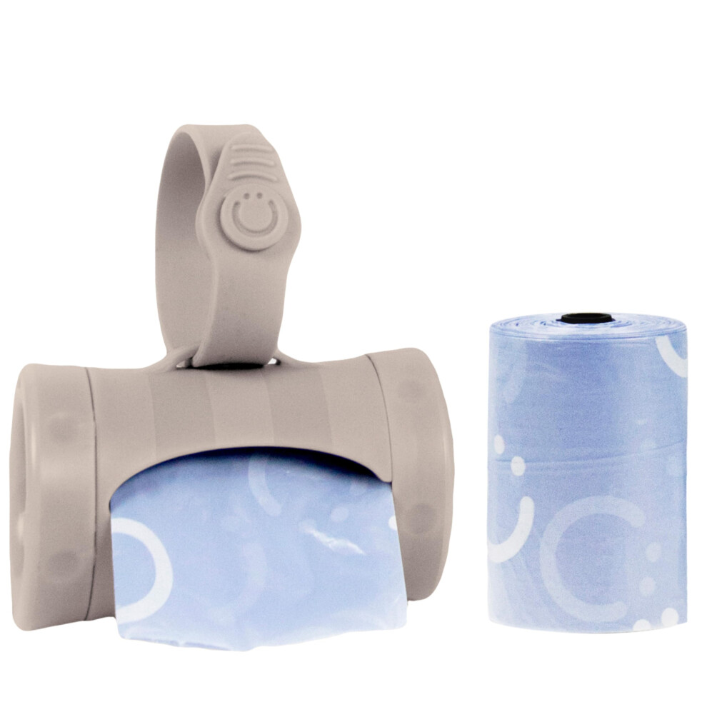 Retractable On-The-Go Bag Dispenser For Baby Travel, Diaper Bag Accessory Must Have For Newborns, Helpful Baby Accessory, Taupe Ubbi