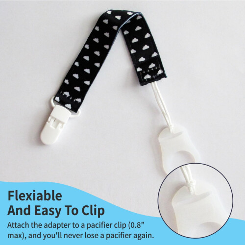 Pacifier Adapter Rings - Silicone Adapter for Pacifier Holder and Clip MAM-Compatible 2