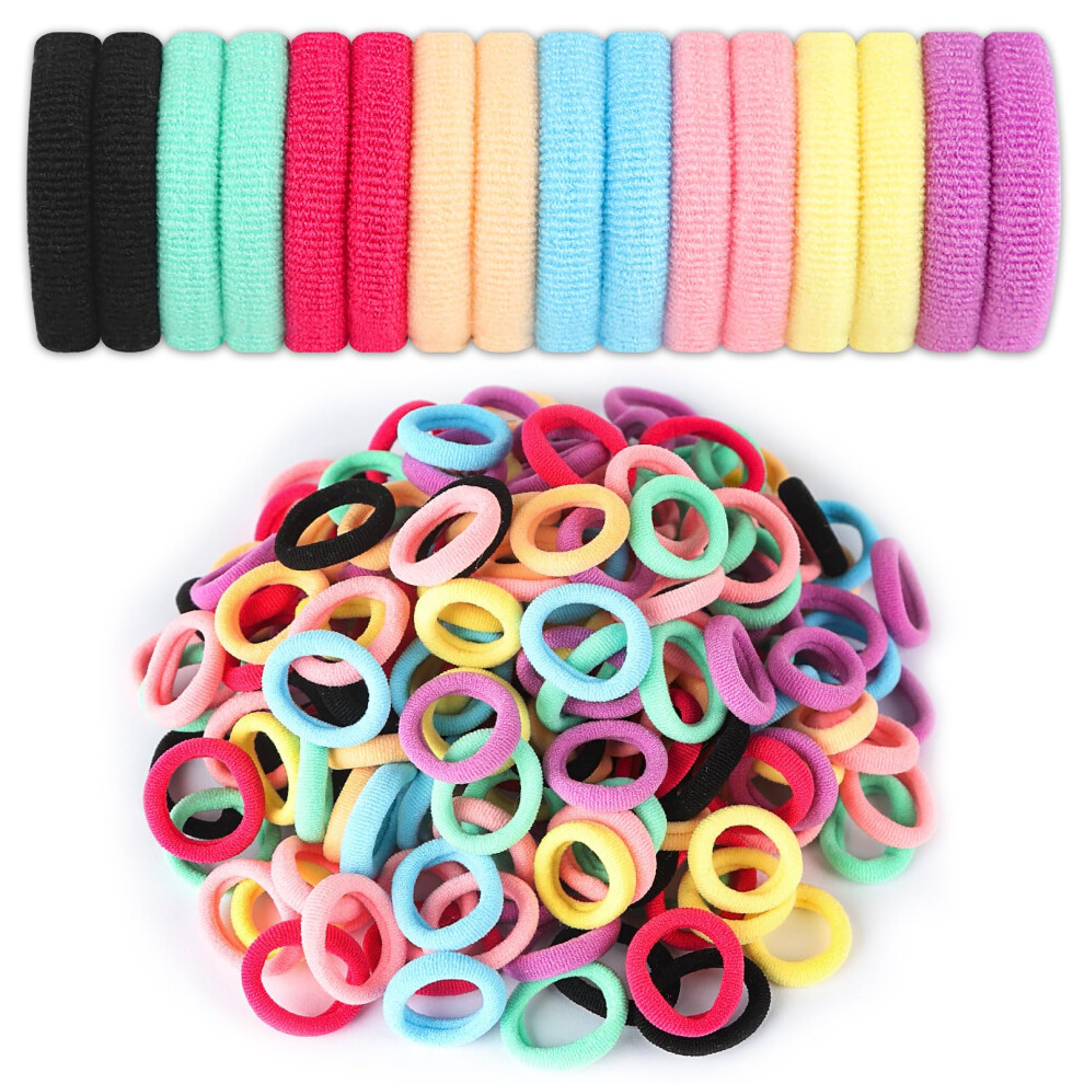208 Pcs Baby Hair Bands, Hair Bobbles For Girls, S Moxyoy