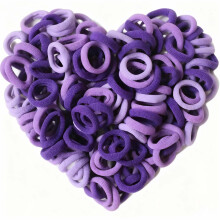 DAJING 200pcs Baby Hair Bands, Purple Series Hair Bands for Girls, Durable Non Slip