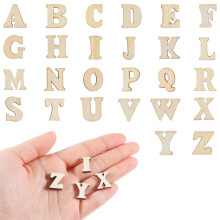 104 Pcs Wooden Letters for Crafts, 1/2 Inch Small A-Z Wooden Letters Mini Unfinished
