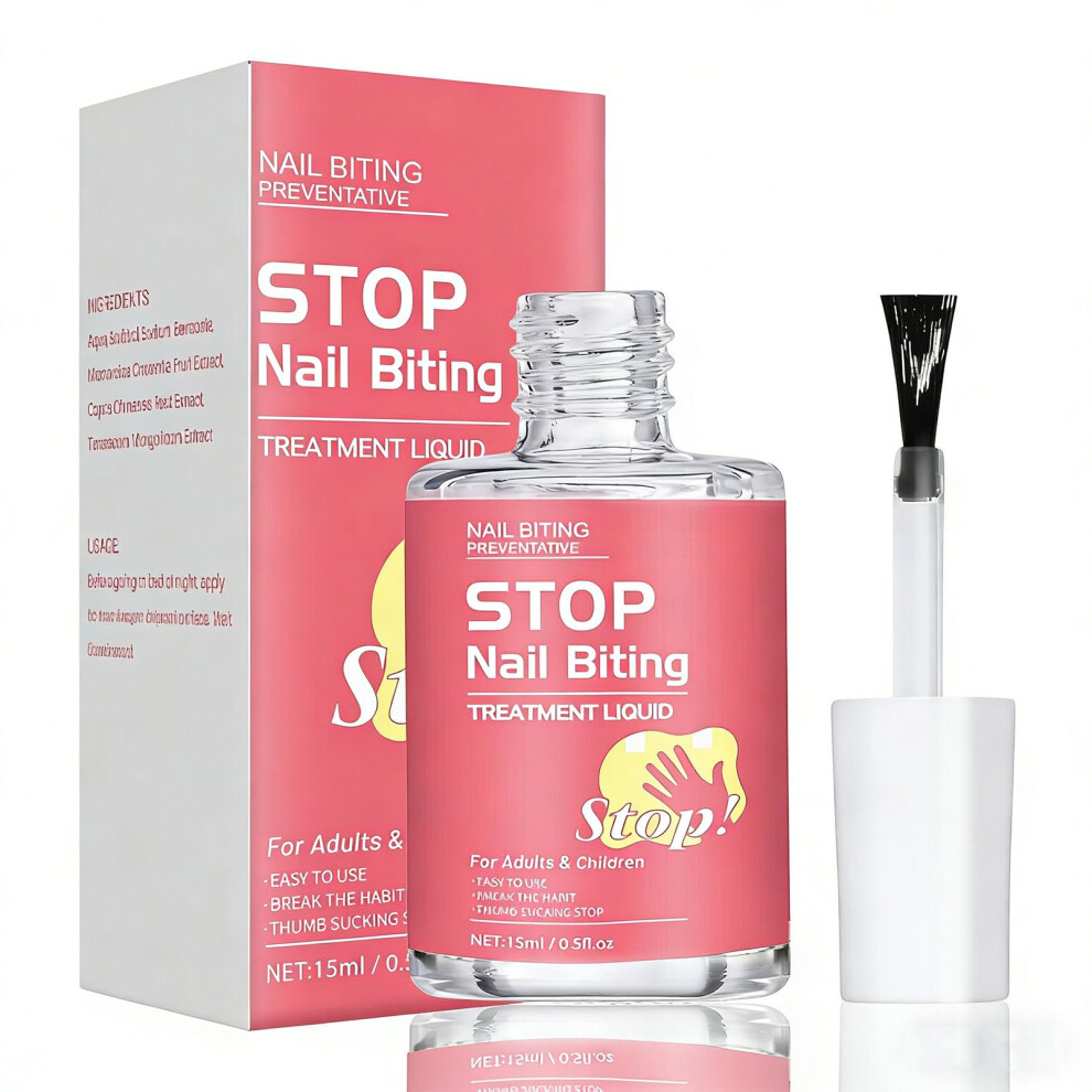 Stop Biting Your Nails, The Bite Stuff - Anti Nail Polish Prevention, Clear Varnish To Avoid Nail Biting - Thumb Sucking Deterrent, Promotes Fast Nai Kayzon