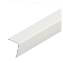 Cezar PVC Corner Angle Trim – 10 10 mm to 50 50 mm - White Wall Guard Edge Protector - Impact-Resistant 1m Length TMW Profiles (15mm x 15mm x 1M)