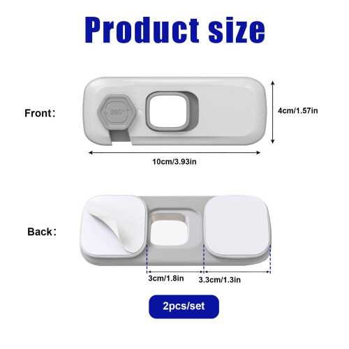 2 Pack Childproof Refrigerator Lock, Fridge Locks for Kids, Cupboard Locks with 1