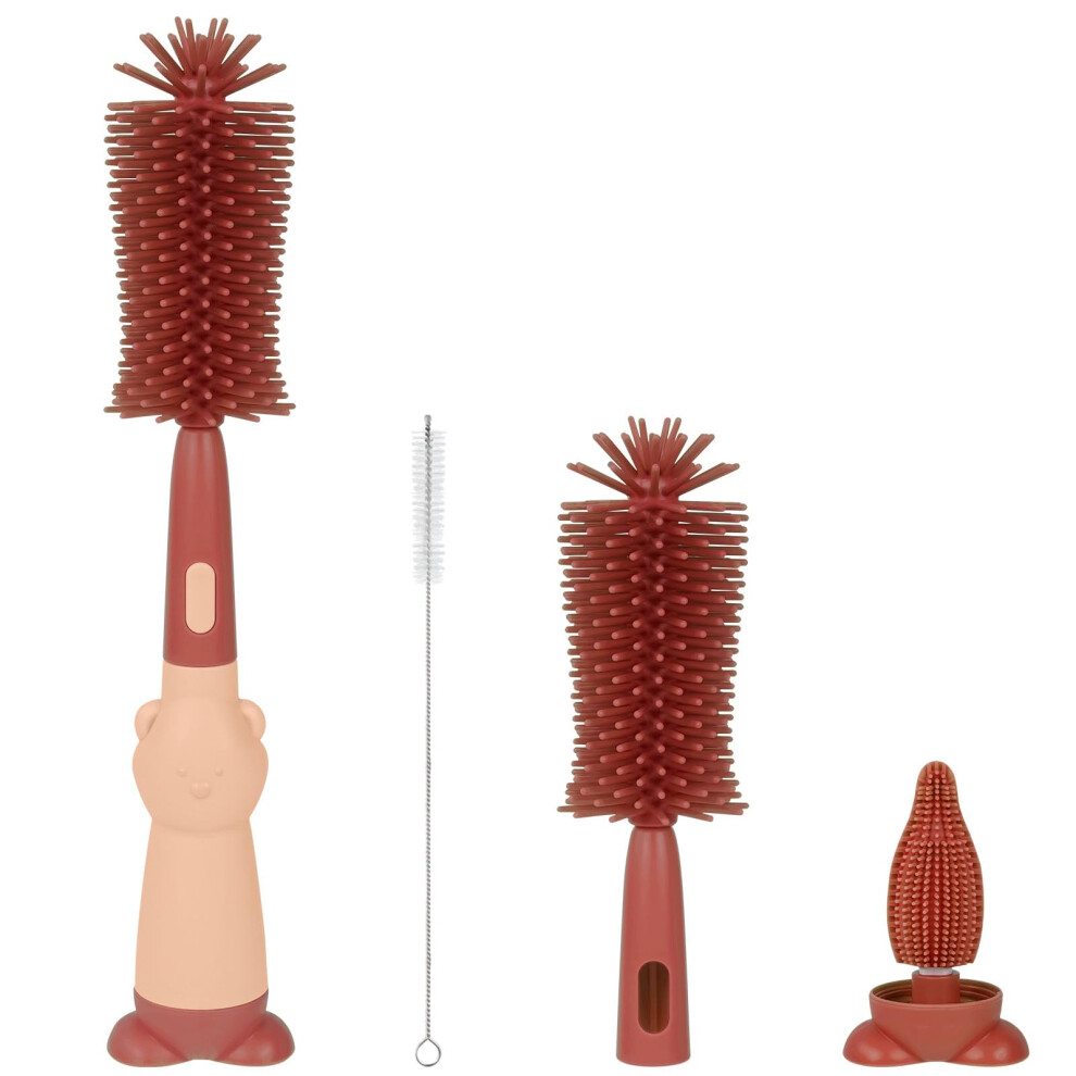 Vicloon 3 In 1 Silicone Bottle And Teat Cleaning Brush, Straw And Teat Cleaner, Baby 57197401