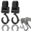 2 Pack Stroller Hooks， Multi Purpose Pram Hooks ，Pushchair Hooks，Mommy Bag Hooks (Black Hook) 1