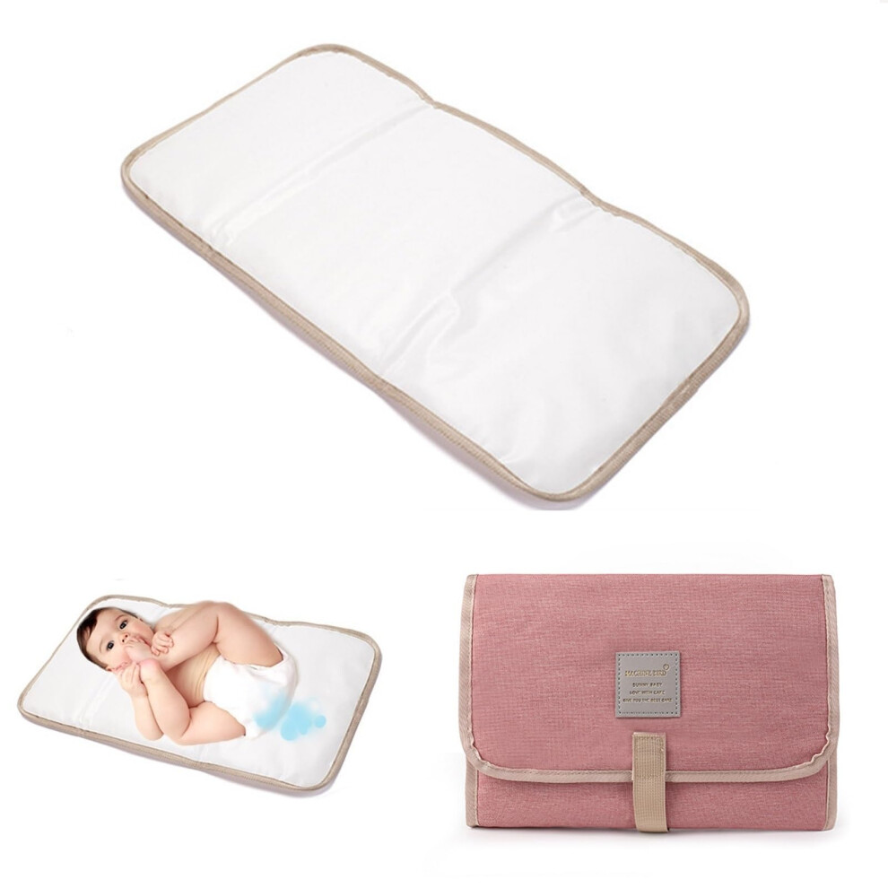 Portable Foldable Nappy Changing Pad - Waterproof Travel Changing Mat For Newborns & Infants, Pink Bavooty