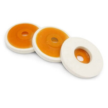 4 Pack 5 Inch Round Wool Disc Wheel Pad, for Angle Grinder, Buffing Polishing Buffer Bore Dia