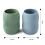 PandaEar (2 Pack) Sippy Cup for Toddler Baby, 100% Silicone Tiny Weaning Open Cup Drinking Training Cup (Blue/Green) 3
