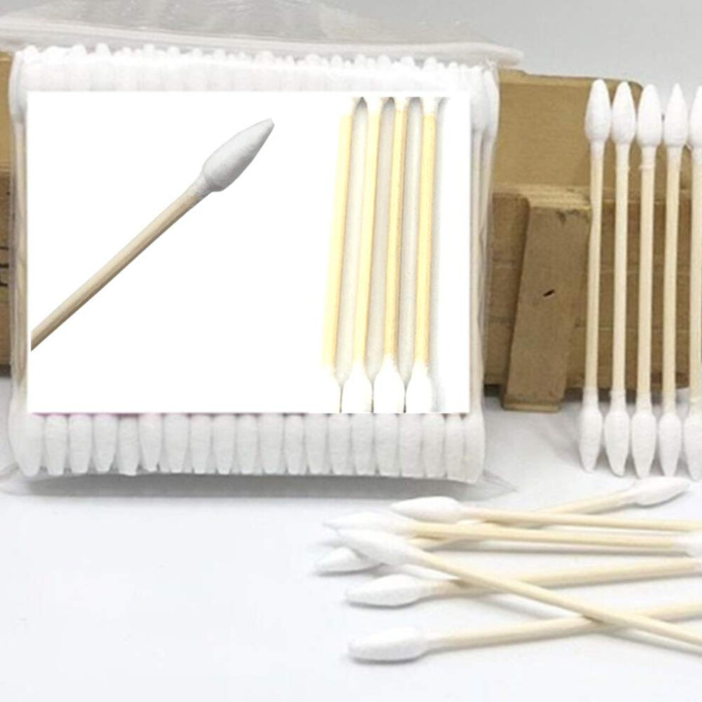 Silulcm 200 Pieces Cotton Swabs, Double Precision Tips Wit