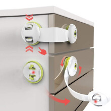 Child Safety Locks, Airydar 6 Pack Child Safety Cupboard Locks, No Tools or Drilling Needed, Baby Cabinet Locks for Kitchen Cabinets, Drawers, Applia