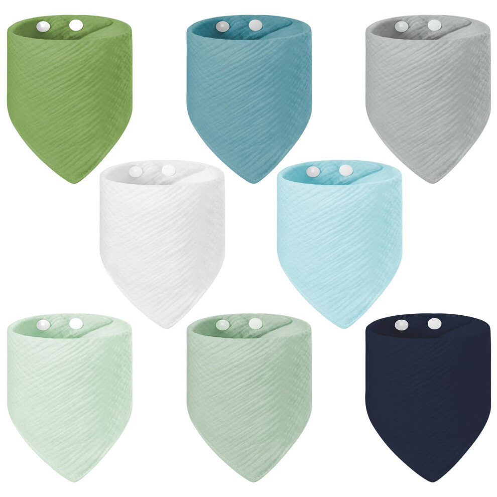 Vicloon Baby Bandana Dribble Bibs Drool Bibs, 8 Pack Baby Bandana Bibs With