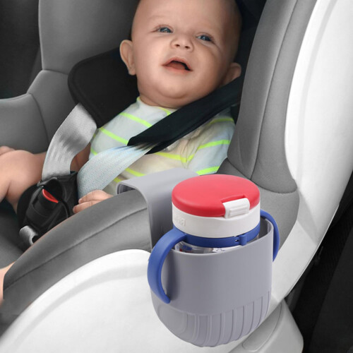 Convertible Car Seat Cup Holder - Compatible with Most Models - Grey 1