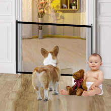 Stair Gates for Dogs, 110x72cm Portable Mesh Stair Gate Indoor Extendable No Drilling, Safety Baby Gate for Dogs, Stairs Gate for Baby Providing Safe