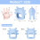 Vicloon Baby Teething Toy, 2Pcs Silicone Mitten Teether, Soft Chewable Teether Toy, 2