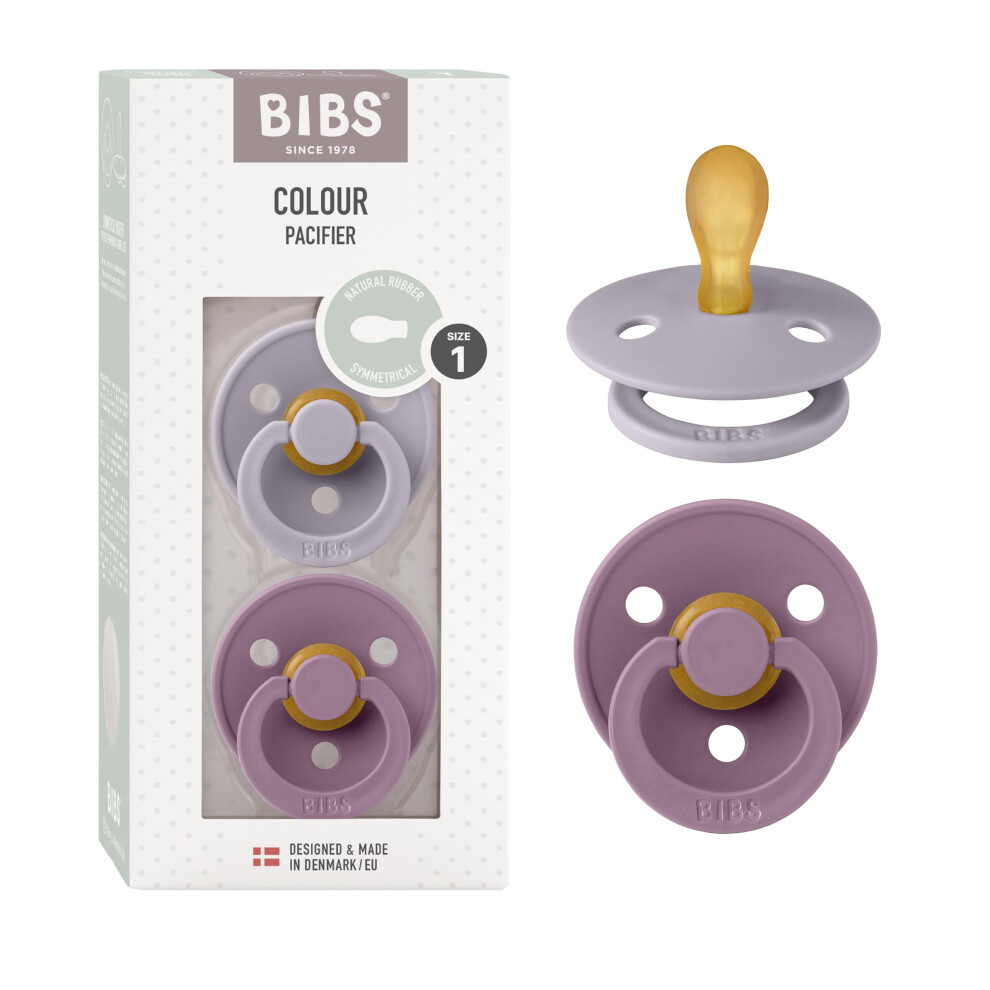 Colour Symmetrical Soother 2-Pack, Bpa Free Dummy Pacifier, Symmetrical Nipple. Bibs