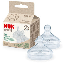 NUK for Nature Replacement Baby Bottle Teats | Small (0-6 Months) | Breast-Like