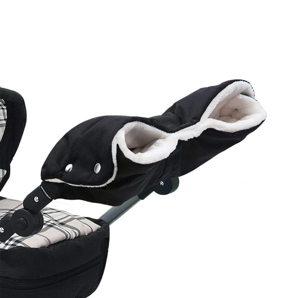 Lonnalee Stroller Hand Muffs, Pushchair Gloves Hand Gloves Waterproof Anti-Freeze Extra Thick Warm Winter Baby Stroller Gloves (1)
