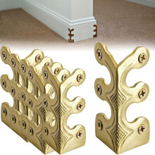 Skiffers Baseboard Corner Protectors, Solid Brass Skirting Board Corner Protectors,