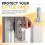 BeeGo Door Lever Locks (2 Pack) – Stick On Door L 5
