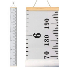 WAIZHIUA Kids Height Growth Chart - 79"x7.9" Removable Canvas Wall Ruler, Height Measurement Tool for Baby, Toddler, Child, Teen, Nursery & Room Deco