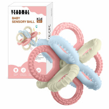 YEADMAL Baby Montessori Sensory Toys,Baby Teether Toy,Luban Ball Sensory Toy, Silicone Teething Chew for Babies 3 6 9 12 18 Months Teething Toys for
