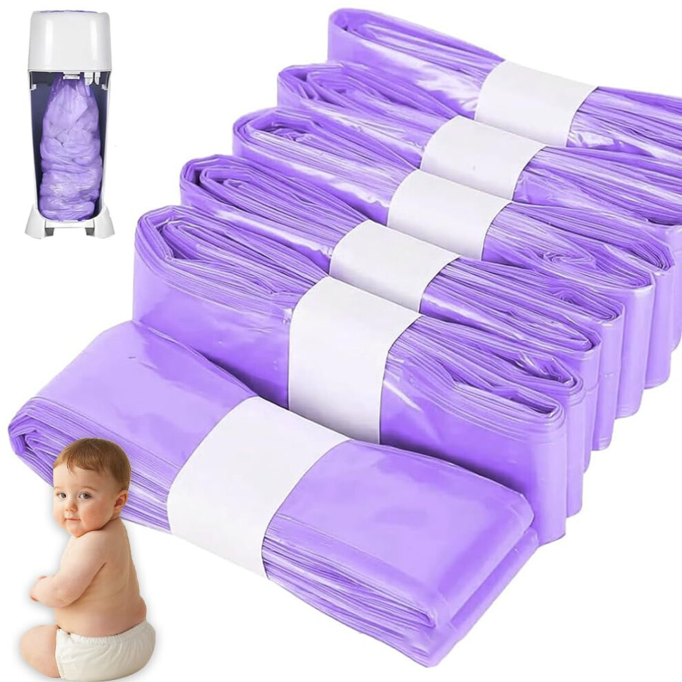 Lbxtswpl Nappy Bin Refills, 6Pcs Diaper Pail Refill Bags Se