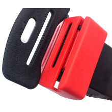 Ganen Car Belt Lock Buckle Guard Prevent Children And kids Opening The Seatbelt Securing the car seat Beltlock Send Keychainn (Red)