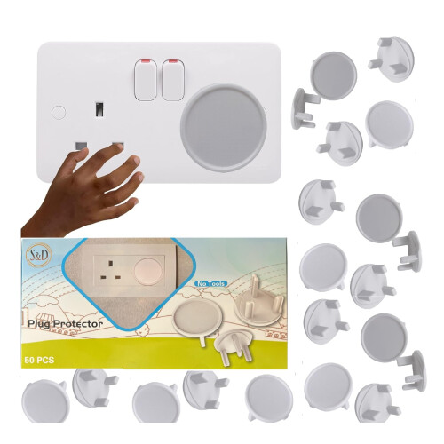 S&D Plug Socket Covers UK Plastic Outlet Plug Cove