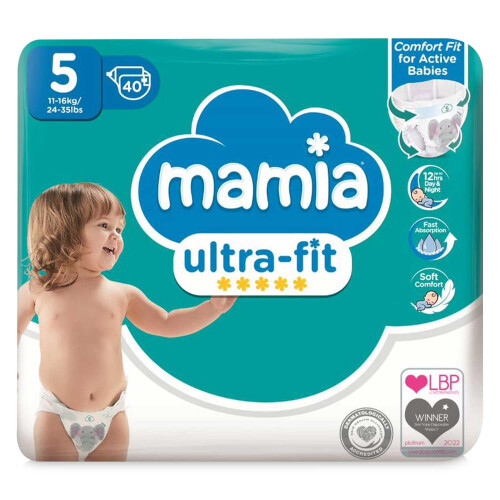 Mamia Size 5 Nappies 40 Pack 1