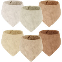 Yukkidds Baby Bibs 100% Muslin Cotton Dribble Bibs Soft and Absorbent for Newborn