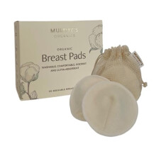 Mummy's Organics Organic Cotton & Bamboo Nursing Pads | 6-Pack Washable & Reusable Breast Pads | Ultra Comfortable & Hypoallergenic | Super Absorbent