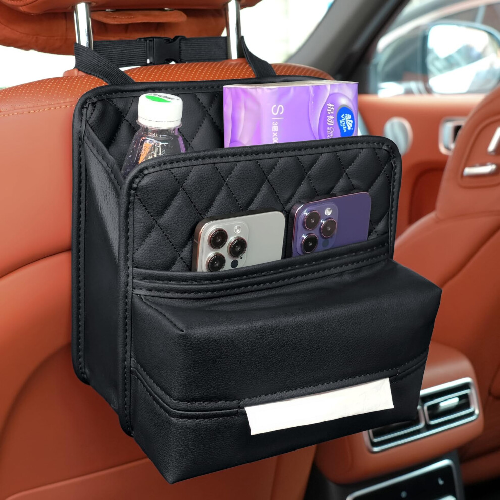 Teptupga Car Seat Back Organizer With Tissue Holder, Waterproof Hanging Car Backseat 50182589