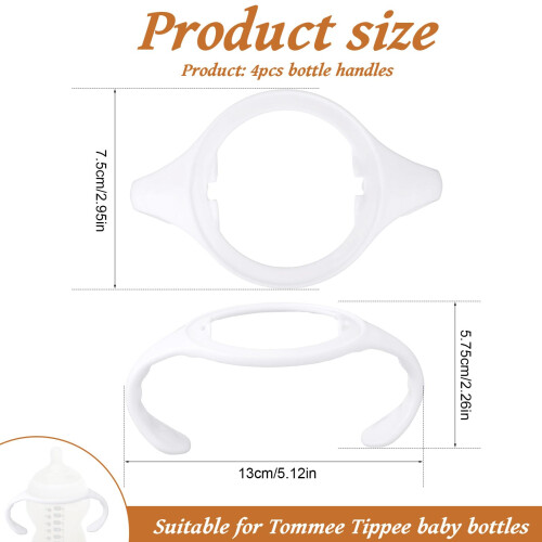 lasuroa 4pcs Baby Bottle Handles for Tommee Tippee 1