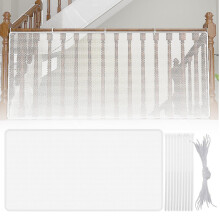 Child Safety Net, 10ft x 2.5ft Thicken Durable Child Safety Protective Net Balcony Banister Stairs Guard Protective Netting Fence Fine Mesh for Kids