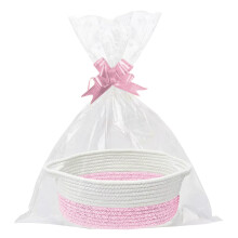 LEBKFT Cotton Rope Woven Gift Basket Set, Handmade Nursery Organizer with Bags &