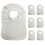 7 Pack Popover Baby Bib Bibs White Soft Towelling Unisex Multi Pack 1
