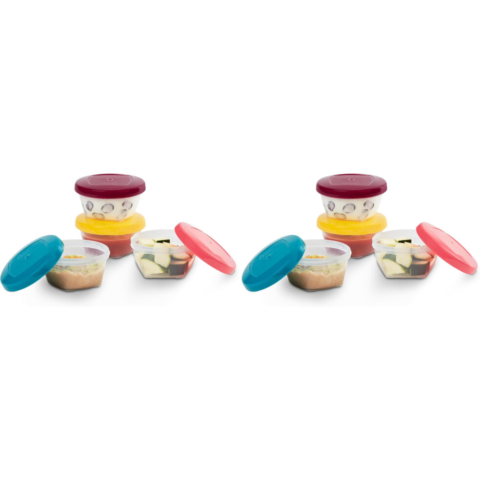 Babymoov Babybols Airtight Baby Food Storage Containers, Weaning Pots, 4X120ml (Pack Of 2)