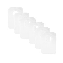 Royal Icon BabyPrem Baby Boys Girls 6 Pack Bibs 100% Cotton Round Neck Popover The Head Bib One Size Colours Available RI4633 (6 Pack White)