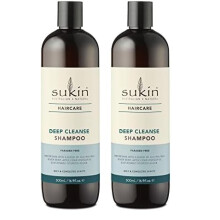 Sukin Deep Cleanse Shampoo, Lemon Scent, 500ML, Pack of 2