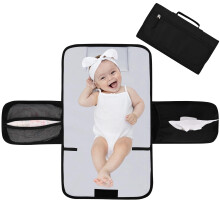 Bebamour Portable Nappy Changing Mats with Wipes Pocket Travel Baby Changing Pads