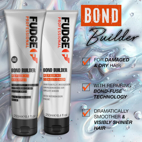 Fudge Fudge Professional Bond Builder Repairing Shampoo, Strengthening PlexPro Technology, 2
