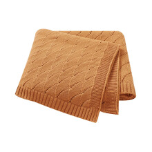 mimixiong Cotton Knit Baby Blanket Soft Crochet Cellular Blanket Baby Gifts for