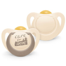 NUK for Nature Baby Dummy | 18-36 Months | Sustainable Rubber Soothers | Over 98%