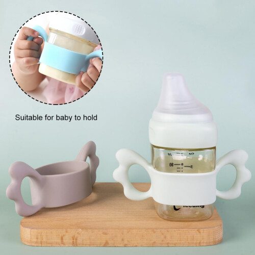 Baby Bottle Handle, Silicone Baby Bottle Grip, Wid 1