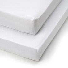 Tutti Bambini Basics Fitted Sheets – 2 Pack | 100% Cotton | Suitable for 60 x 120cm