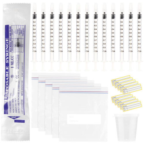 50Pcs 1ml Colostrum Syringes With Caps, Colostrum