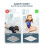 MOXTOYU Splash Mat for Under High Chair 53", Water 4