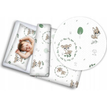 BABYMAM 2pc Cotton Baby Bedding Cot Toddler Duvet Cover and Pillowcase Set to Fit Cot Bed 120x90cm Fairytale Forest