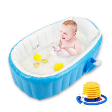 Inflatable Baby Bath – Portable Baby Bath Tub with Air Pump, Foldable Blow Up Bath